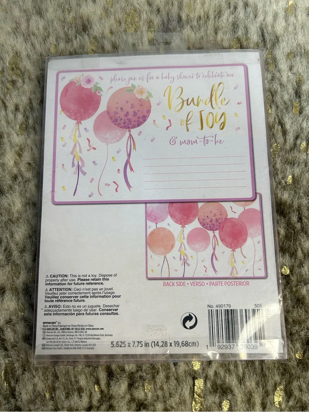 5 for $25🔥Baby Shower Pink‎ Invitations- Set of 8- New